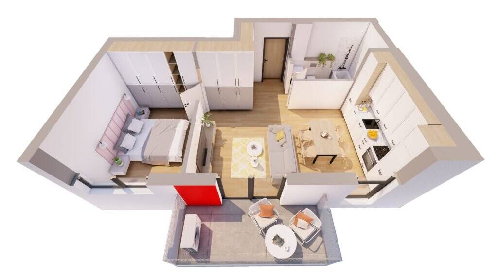 De vânzare Apartament NOU – 2 camere – direct de la dezvoltator – comision 0% în zona UTA 2 camere 1 dormitor Arad 6