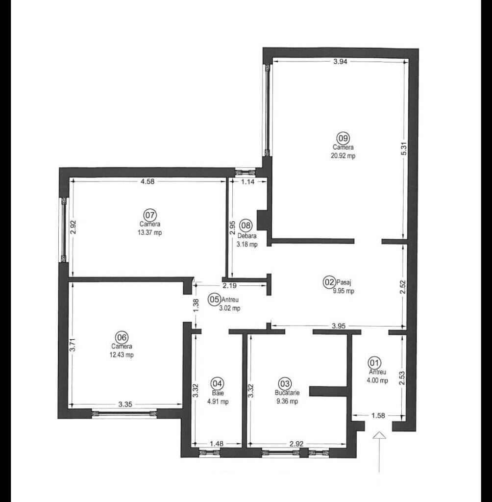 De vânzare Apartament decomandat 3 camere – str. Horia – COMISION 0% în zona Ultracentral 3 camere 2 dormitoare Arad 4