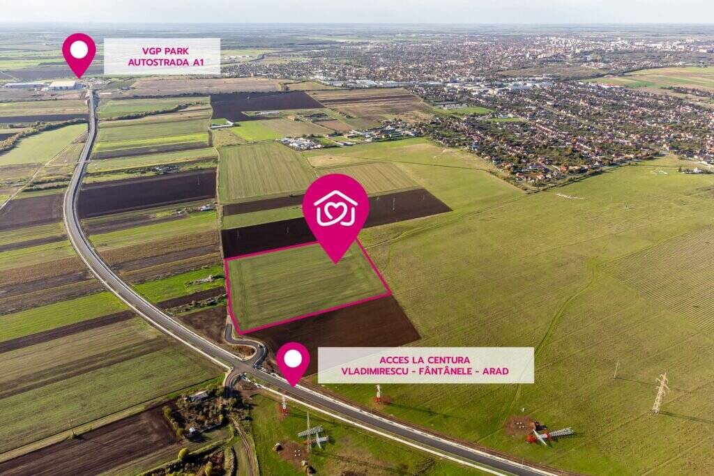 De vânzare Teren industrial poziționat strategic 17 eur/mp în zona Sannicolau Mic Arad 1