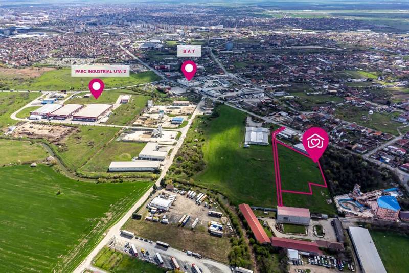 Teren cu PUZ in Arad, servicii, industrie, depozitare 8.307 mp De vânzare Teren cu PUZ in Arad, servicii, industrie, depozitare 8.307 mp în zona Exterior Nord Arad 4