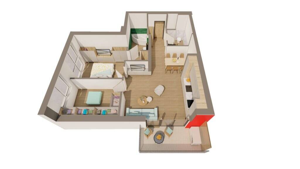Apartament, cu 2 dormitoare, cartier exclusivisist! De vânzare Apartament, cu 2 dormitoare, cartier exclusivisist! în zona UTA 3 camere 2 dormitoare Arad 9