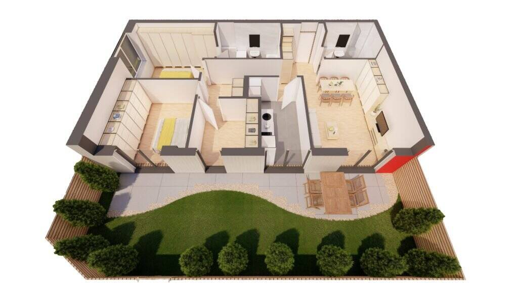 De vânzare Singurul apartament NOU cu gradina proprie la ARED Comision 0 în zona UTA 4 camere 3 dormitoare Arad 1