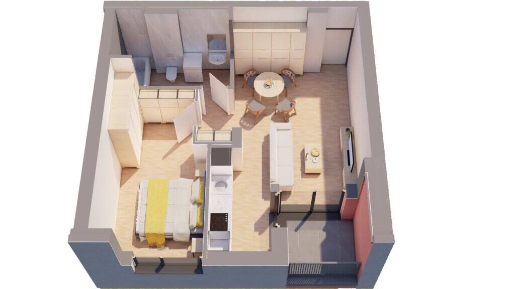 De vânzare Apartament NOU penthouse la cel mai mic pret Comision 0 în zona UTA 2 camere 1 dormitor Arad 1