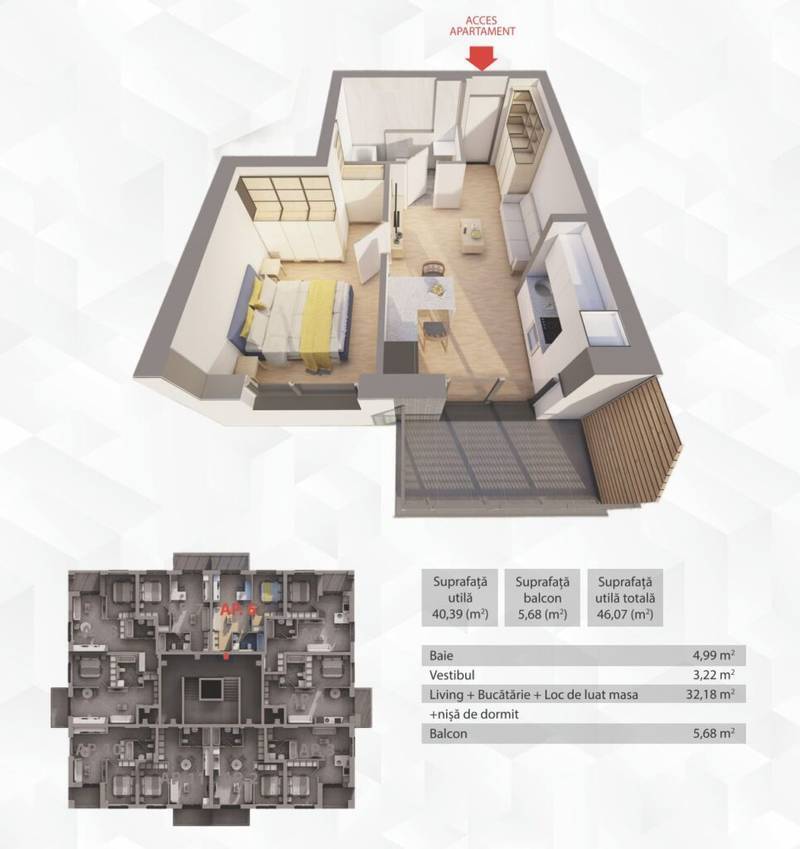De vânzare Apartamente in R39 by ARED – direct de la dezvoltator, fără agenție! în zona UTA 2 camere 1 dormitor Arad 5