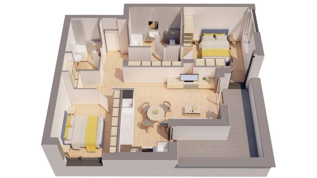 De vânzare Penthouse NOU 3 camere – ARED AFI – direct de la dezvoltator în zona UTA 3 camere 2 dormitoare Arad 6