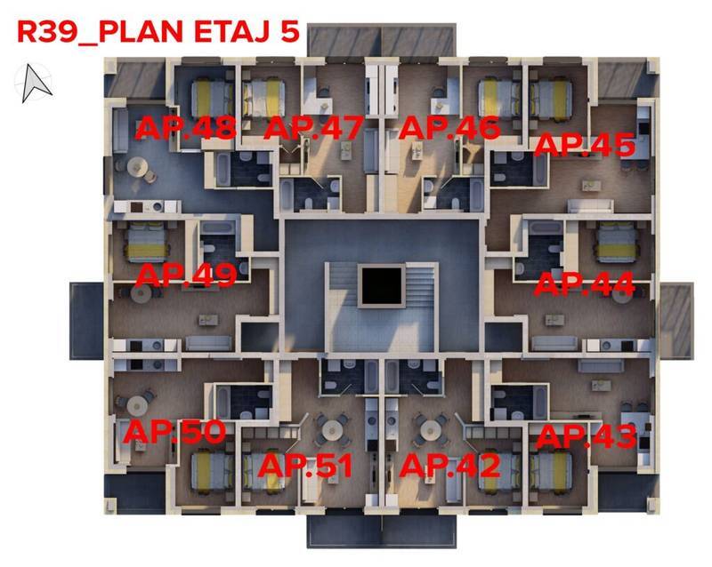 De vânzare Apartament nou complex ARED – Comision 0% în zona UTA 1 camera 1 dormitor Arad 5