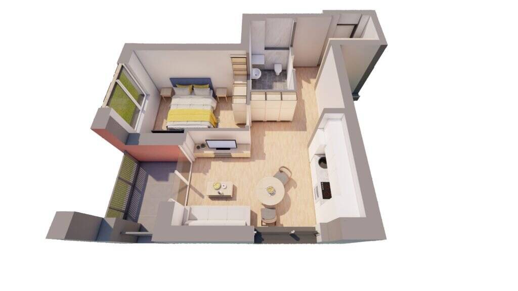 De vânzare Apartament nou complex ARED – Comision 0% în zona UTA 1 camera 1 dormitor Arad 8