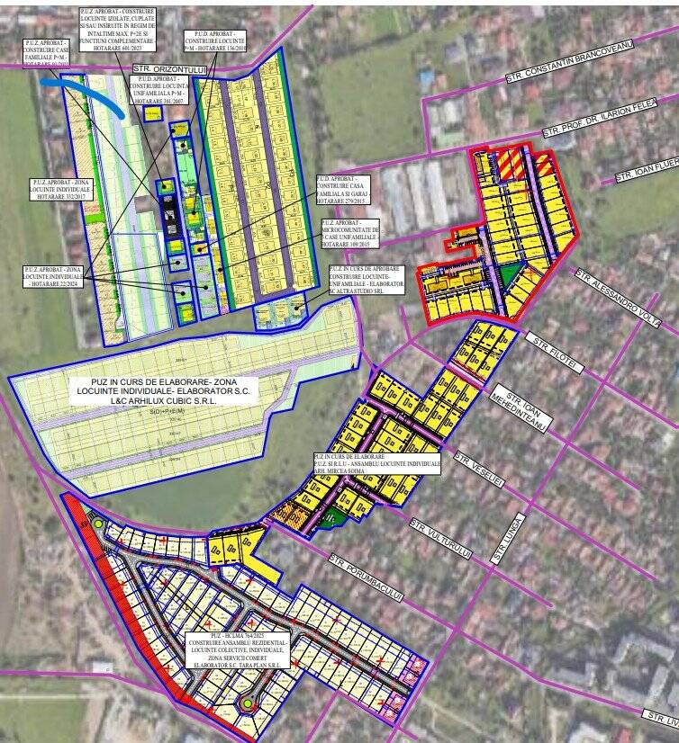 Plan urbanistic zonă mixtă Arad Bujac