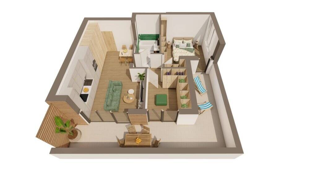 Penthouse 2 camere în bloc nou ARED City RED9 Fără comision! Penthouse 2 camere în bloc nou ARED City RED9 în zona UTA 2 camere 1 dormitor Arad 5