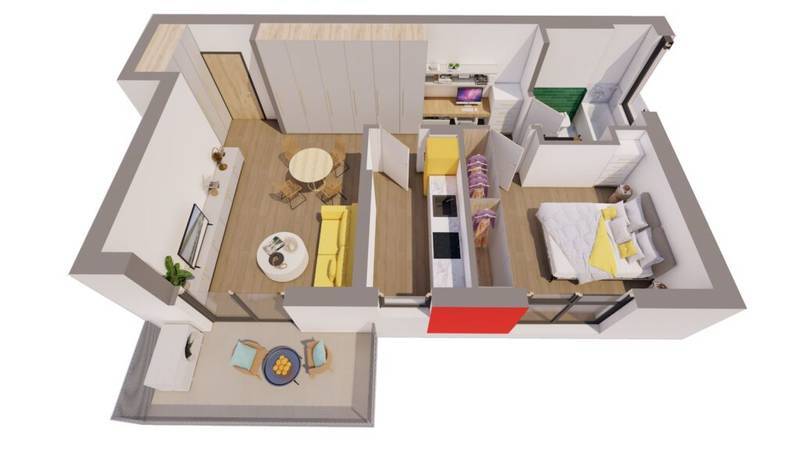 Comision 0%,  Apartament cu 2 camere LA CHEIE De vânzare Comision 0%,  Apartament cu 2 camere LA CHEIE în zona Aurel Vlaicu 2 camere 1 dormitor Arad 6