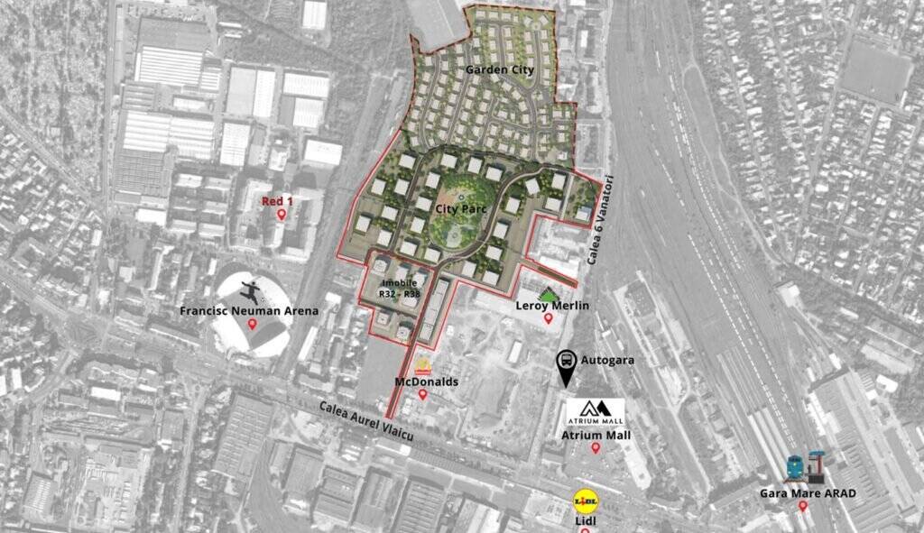 Parcelă de teren de 431 mp în Ared City De vânzare Parcelă de teren de 431 mp în Ared City în zona Aurel Vlaicu Arad 6